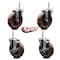Service Caster 5 Inch High Temp Glass Filled Nylon 34 Inch Threaded Stem Caster Set 2 Brakes SCC SCC-TS20S514-GFNSHT-34212-2-TLB-2 - alternate 3